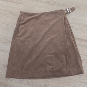 Banana Republic Suede Wrap Skirt with Buckle